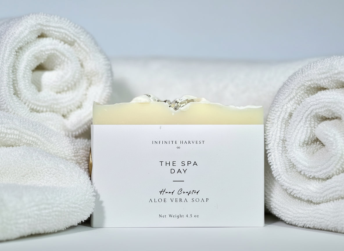 Bar of Aloe Vera soap called The Spa Day