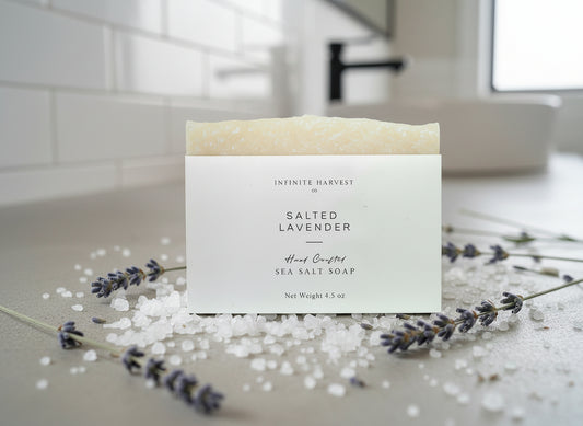 bar of sea salt soap called Salted Lavender