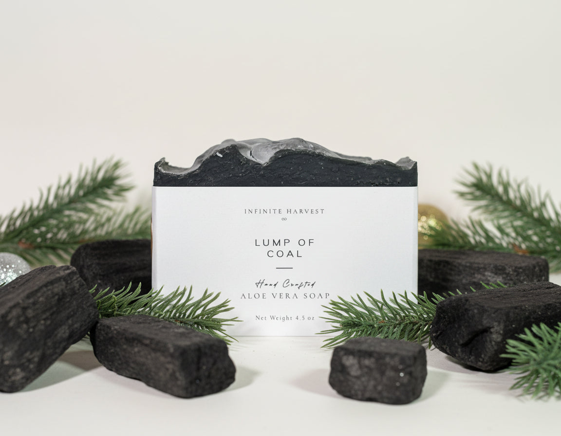Bar of Aloe Vera Soap called Lump of Coal