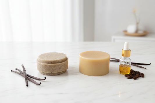 Decadent Set - Vanilla Cold Brew Balancing Solid Shampoo + Light Detangling Conditioner Bars
