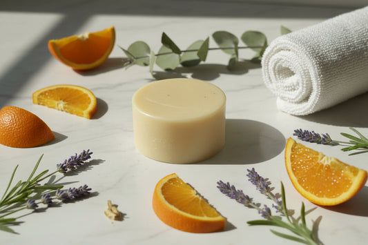 a solid conditioner bar called balance restore