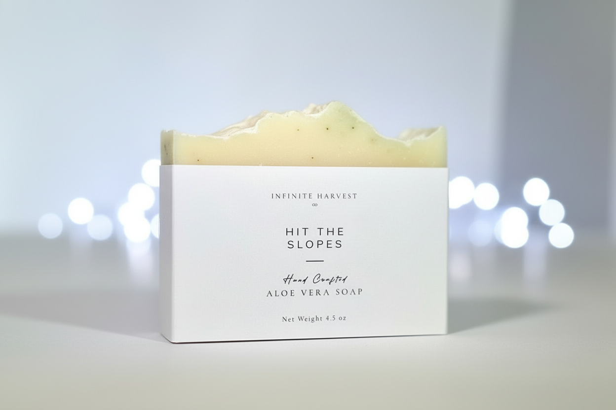 Another image of a Bar of Aloe Vera soap called hit the slopes