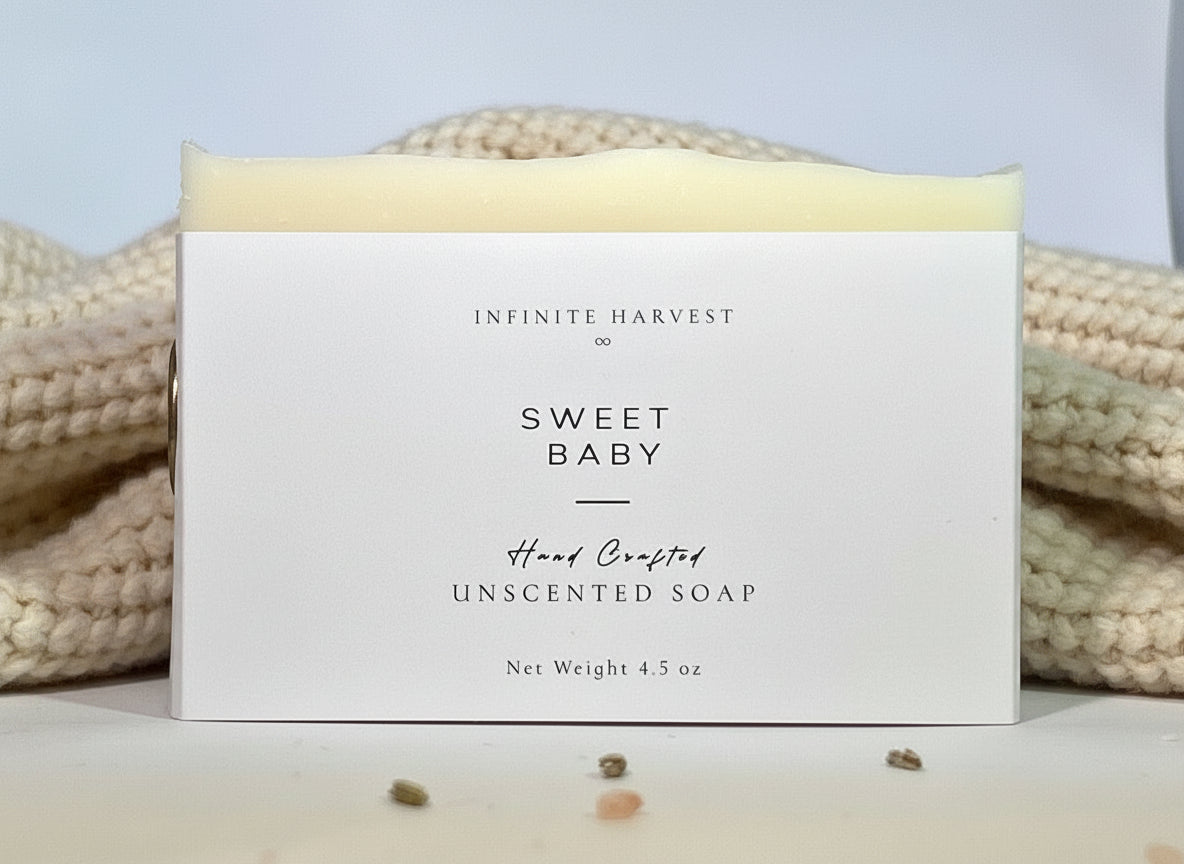 Bar of unscented Soap called Sweet Baby
