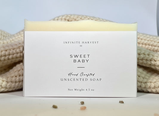 Bar of unscented Soap called Sweet Baby