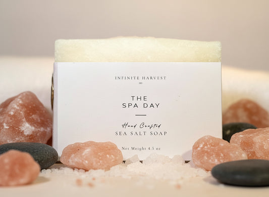 bar of sea salt soap called The Spay Day
