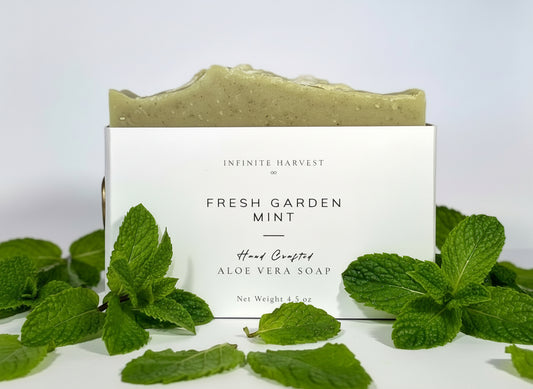 Bar of Aloe Vera Soap called Fresh Garden Mint