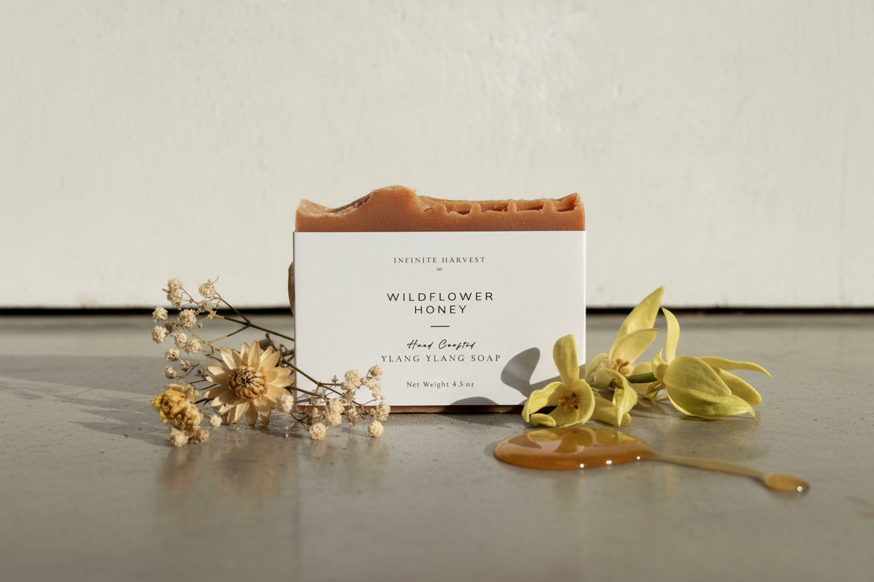 Bar of soap called wildflower honey 